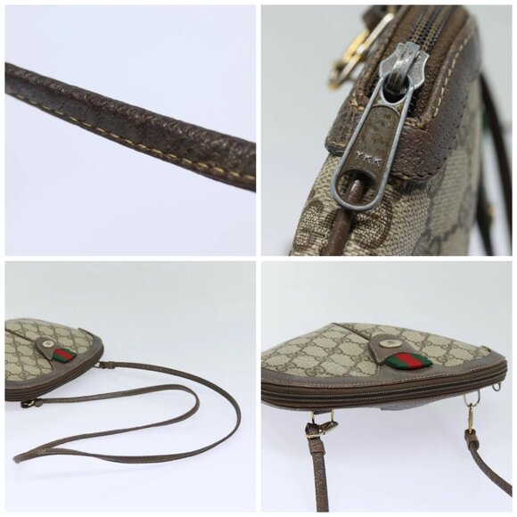 GUCCI GG Supreme Web Sherry Line Shoulder Bag PVC Beige 904 02 047 Auth 84221 - Picture 16 of 16